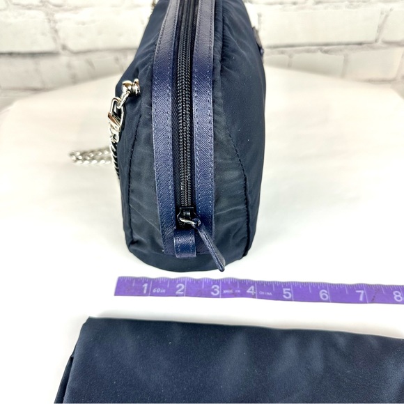 Prada Nylon Navy Blue crossbody or bum bag pouch with chain and dust bag - Picture 14 of 15